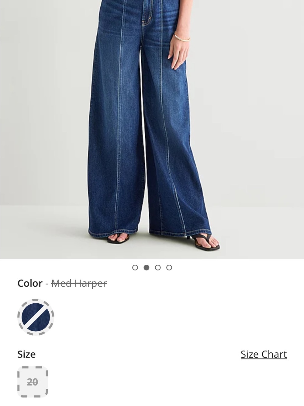 a.n.a Wide-Leg Medium Blue Women's Jeans